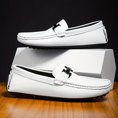 Men's Moc Toe Loafer Shoes Metallic Decor Slip On Shoes Spring Summer