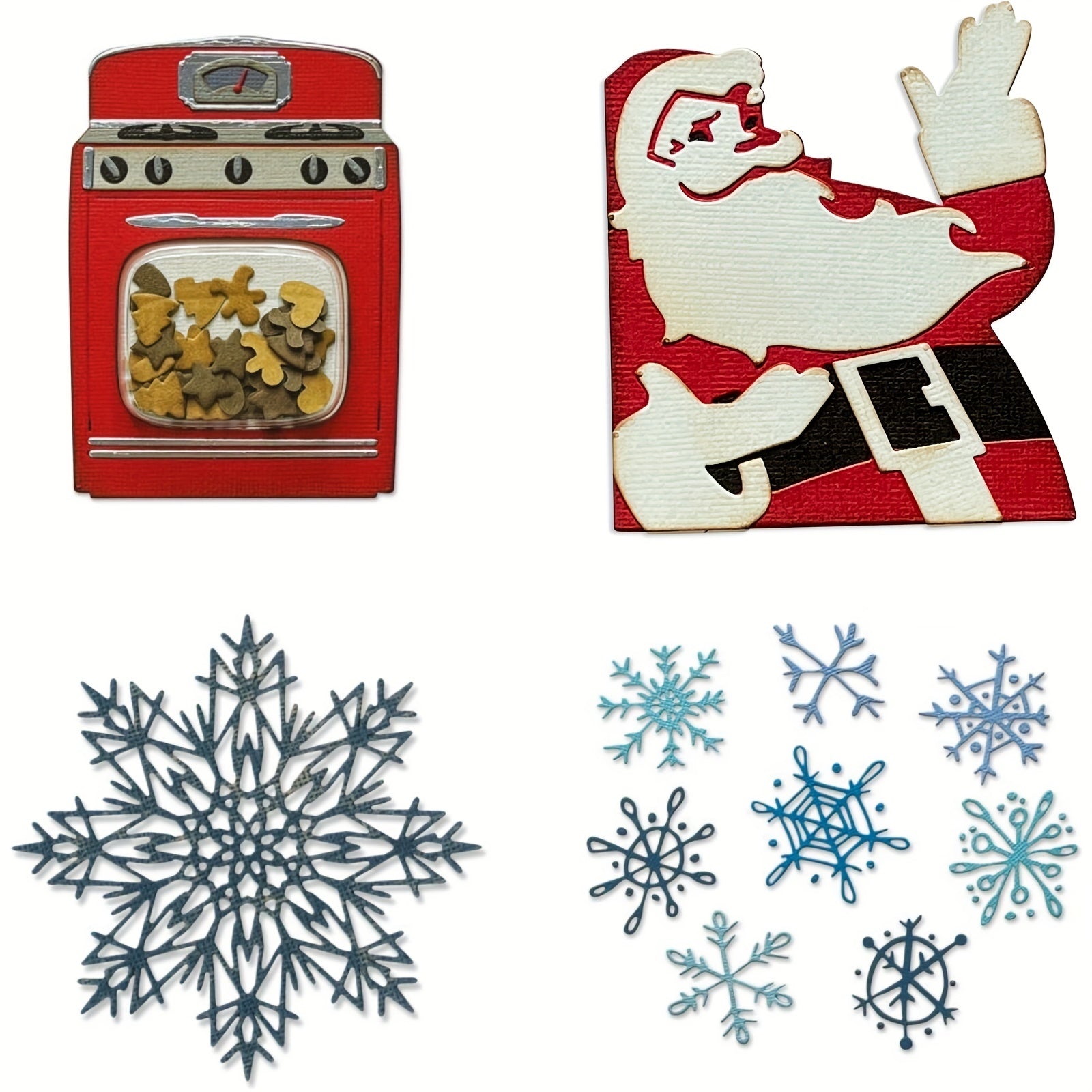 Christmas Santa Claus Metal Cutting Dies Scrapbooking Diy Decoration Craft