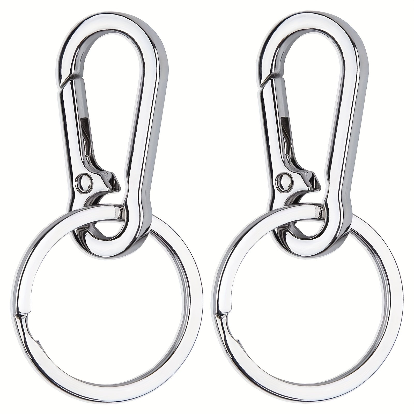 Heavy Duty Metal Keychain Holder for Belt Carabiner with Keyring Clips