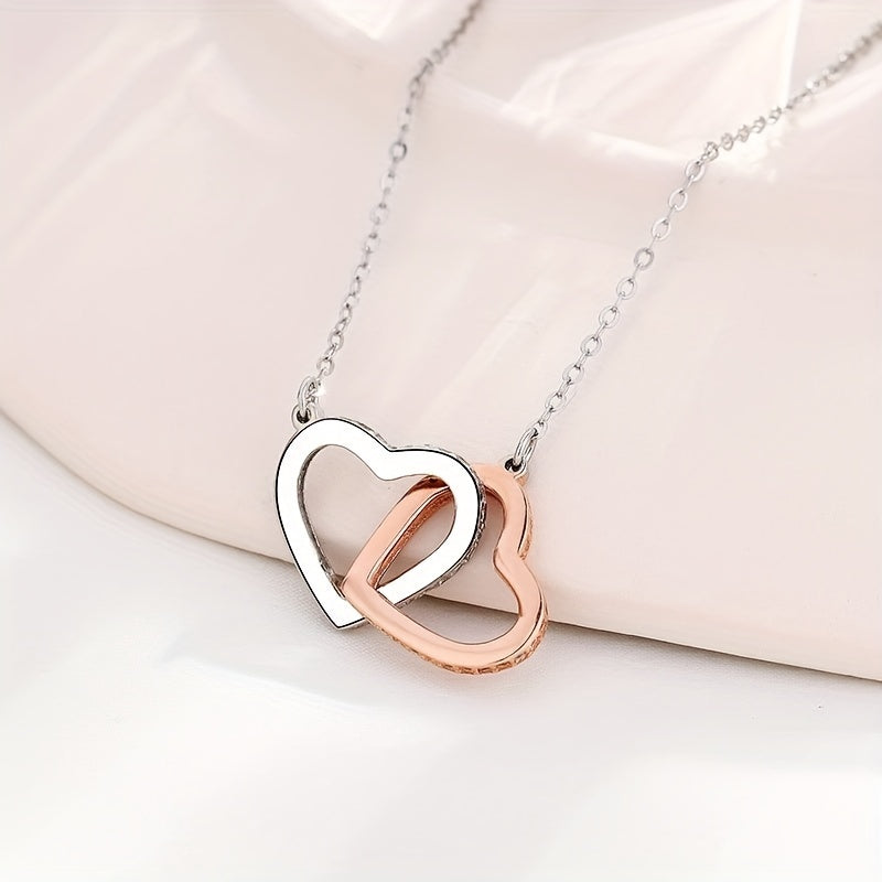 Hearts Necklace For Girls Jewelry With Card - Birthday Graduation Christmas