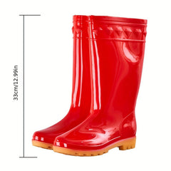 Women's Waterproof High Top Rain Boots Non-slip Outdoor Garden Shoes
