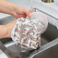 3pcs Square Dish Cloths Scouring Pad Style Dish Towel Cleaning Cloth