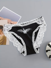 3Pcs Lace Briefs Stretchy Intimates Panties Women's Lingerie