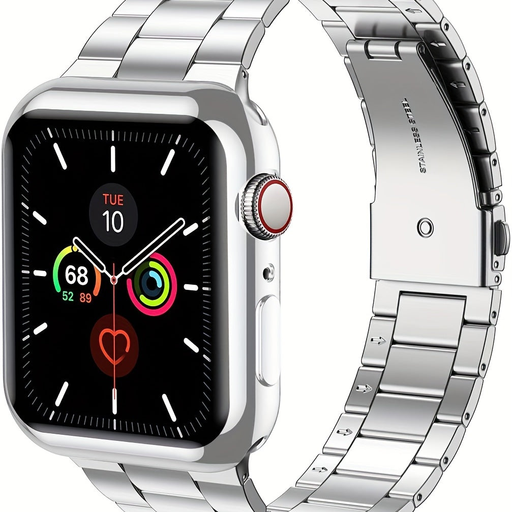 2pcs TPU Soft Case Stainless Steel Strap for Ultra Smartwatches