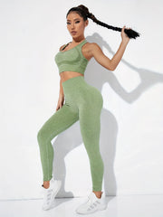 2pcs Yoga Set Sports Bra & Leggings Women's Activewear