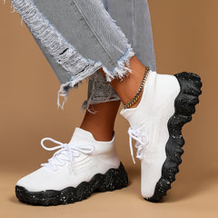 Women's Breathable Knit Sneakers Lightweight Casual Shoes