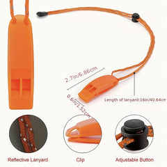 2pcs Emergency Whistle With Lanyard Safety Survival Whistle For Camping Hiking