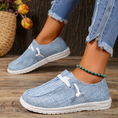 Women's Lightweight Flat Canvas Slip-On Loafers