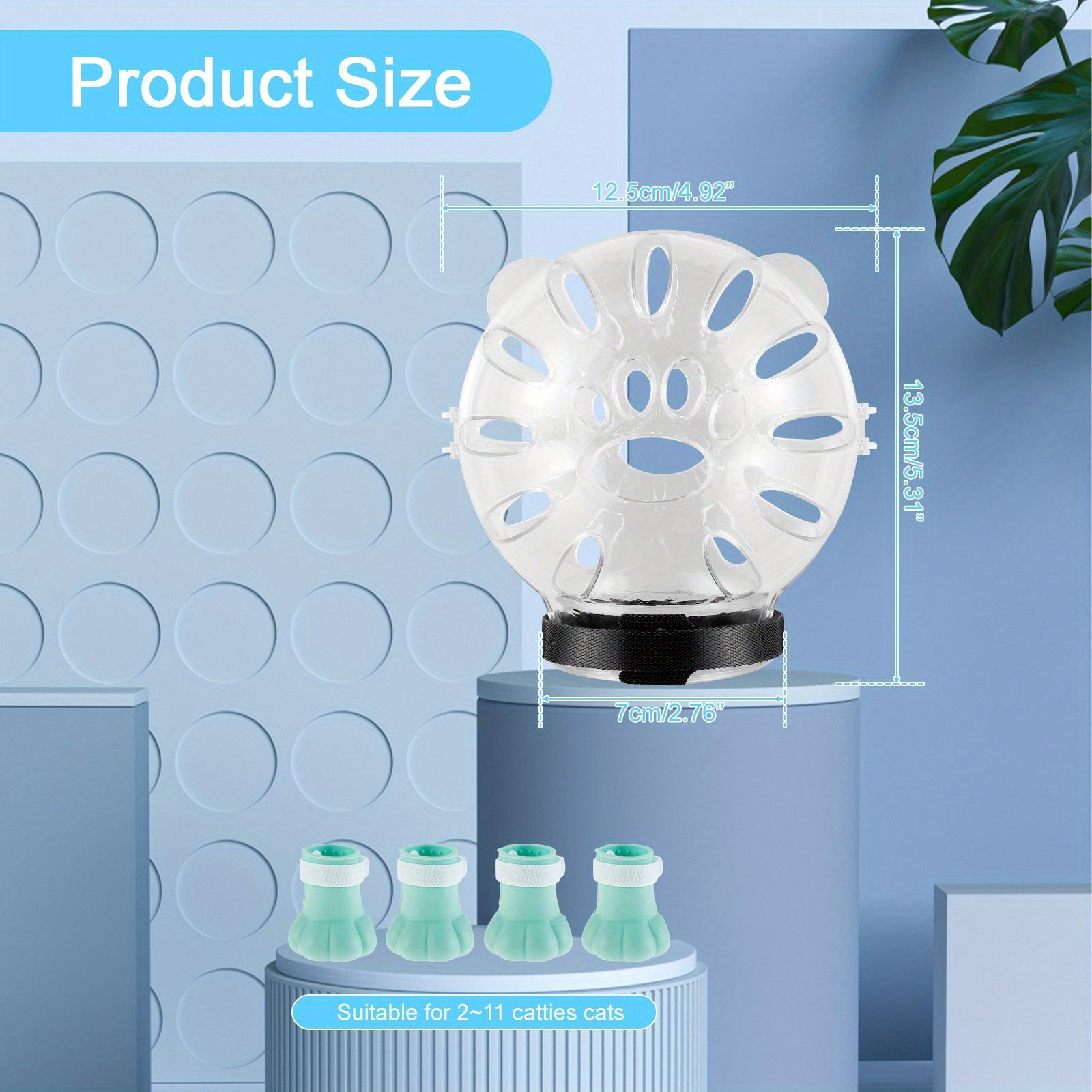 Adjustable Breathable Transparent Cat Muzzle - Keep Your Cat Safe & Comfortable