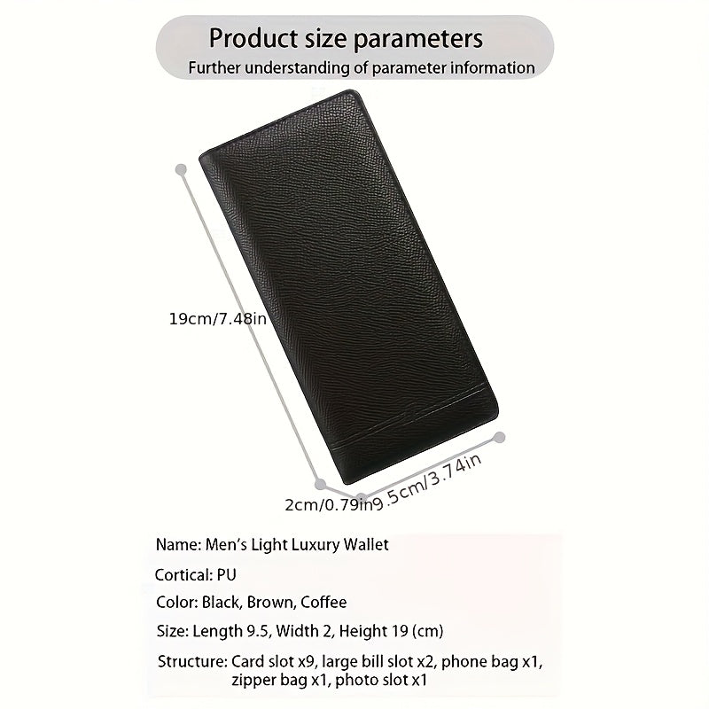 Personalized Retro Multifunctional Wallet - Laser Engraved - Men's Gift