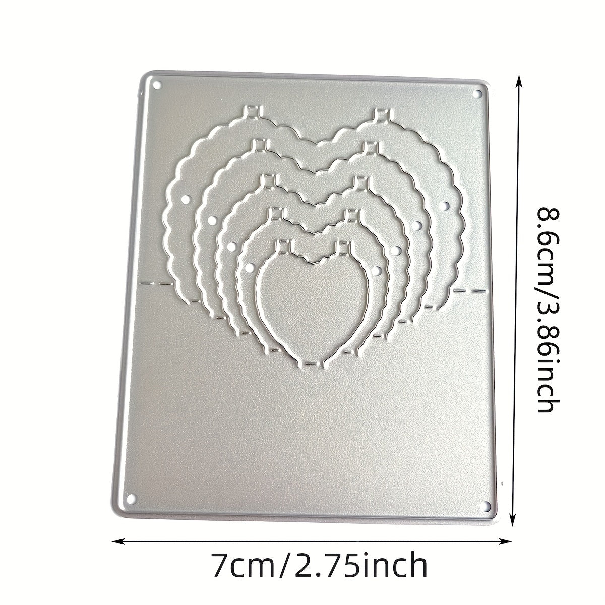 Layered Heart Die Cuts Love Cutting Die Stencil For Card Making