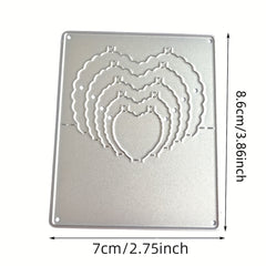 Layered Heart Die Cuts Love Cutting Die Stencil For Card Making