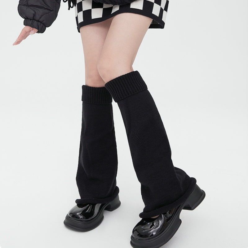 Academic Style Ribbed Knit Knee High Socks Women's Stocking