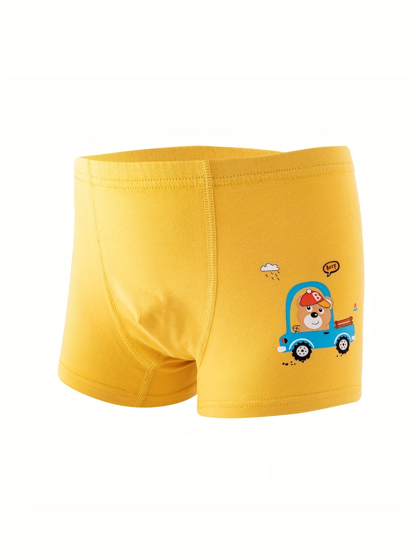 4pcs Boys Teen Cartoon Print Boxer Briefs Clothes