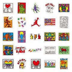 50Pcs Cartoon Graffiti Stickers, Colorful Fun for Any Space