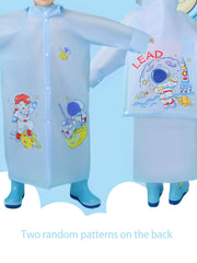 Astronaut Graphi Raincoat for Kids, Hooded Outdoor School Gift