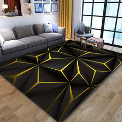 Modern Abstract Art Area Rug Geometry Floor Carpet Indoor Non Slip Easy Clean