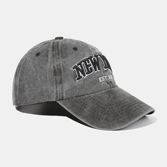 Kids Distressed Baseball Cap YORK Embroidery Sun Protection Hat