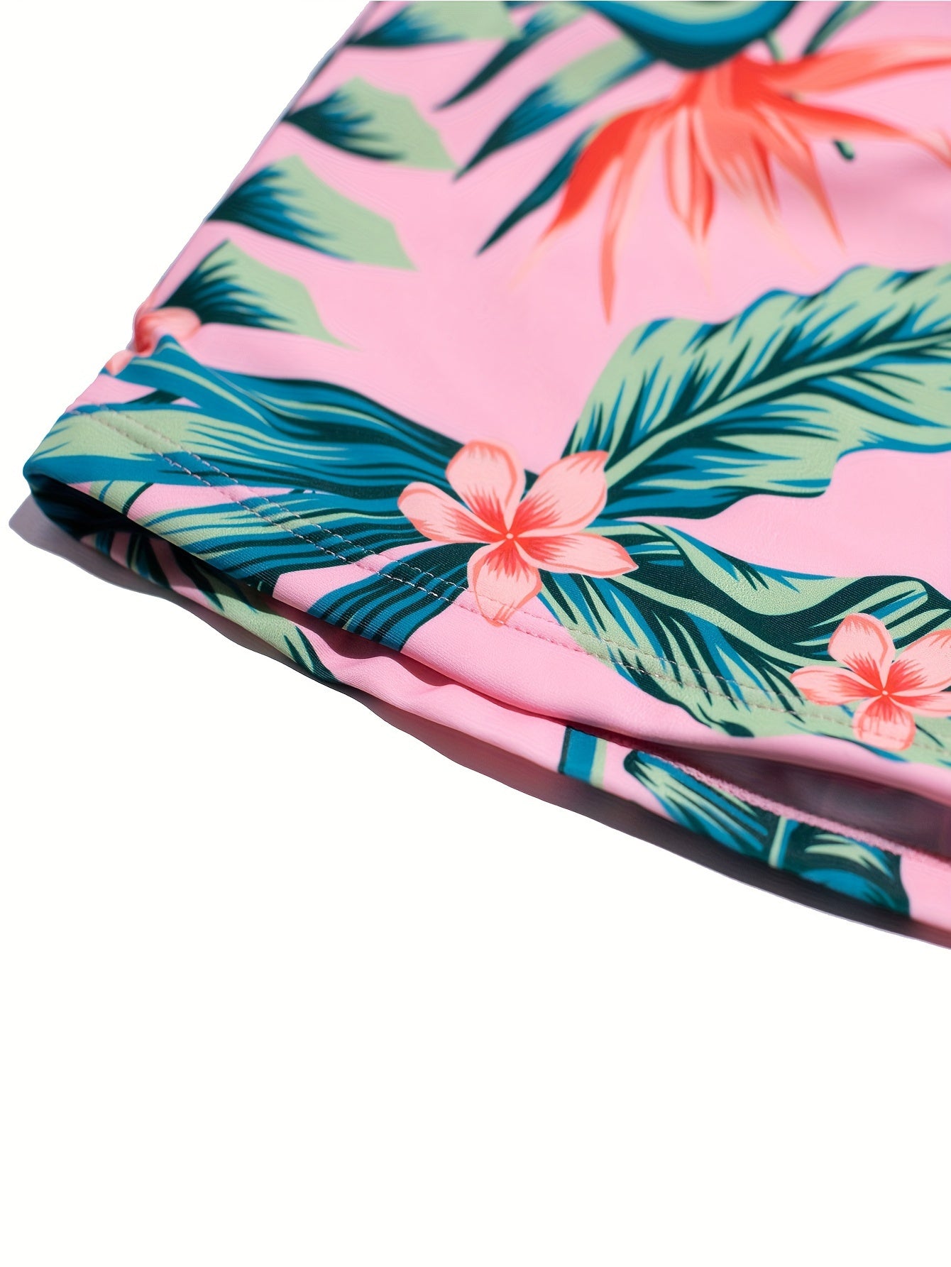 Men's Swim Trunks Tropical Plants Print Board Shorts