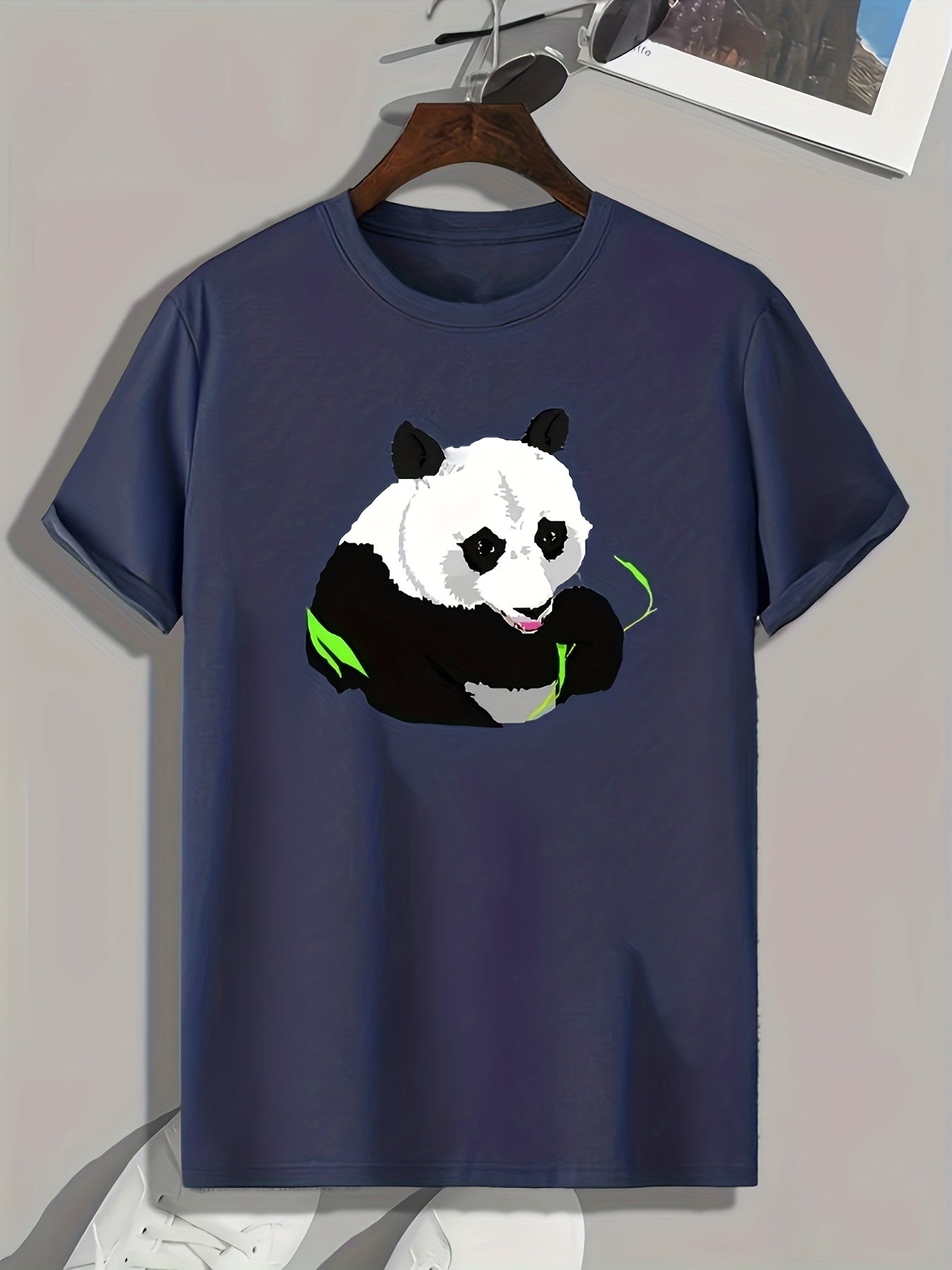 Panda Print Men's Graphic T shirt Casual Comfy Tees For Summer