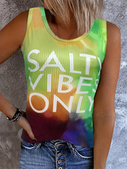 Gradient Print Tank Top Summer Sleeveless Top