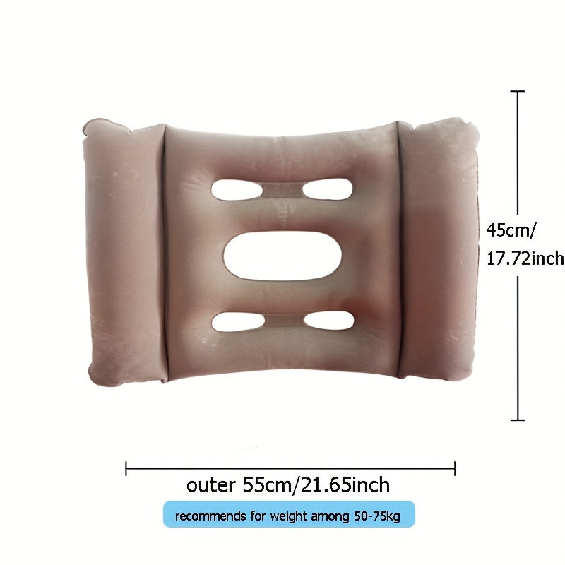 Inflatable Seat Cushion Flocking PVC Air Cushion for Home, Office & Car