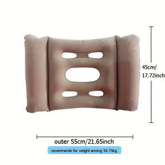 Inflatable Seat Cushion Flocking PVC Air Cushion for Home, Office & Car