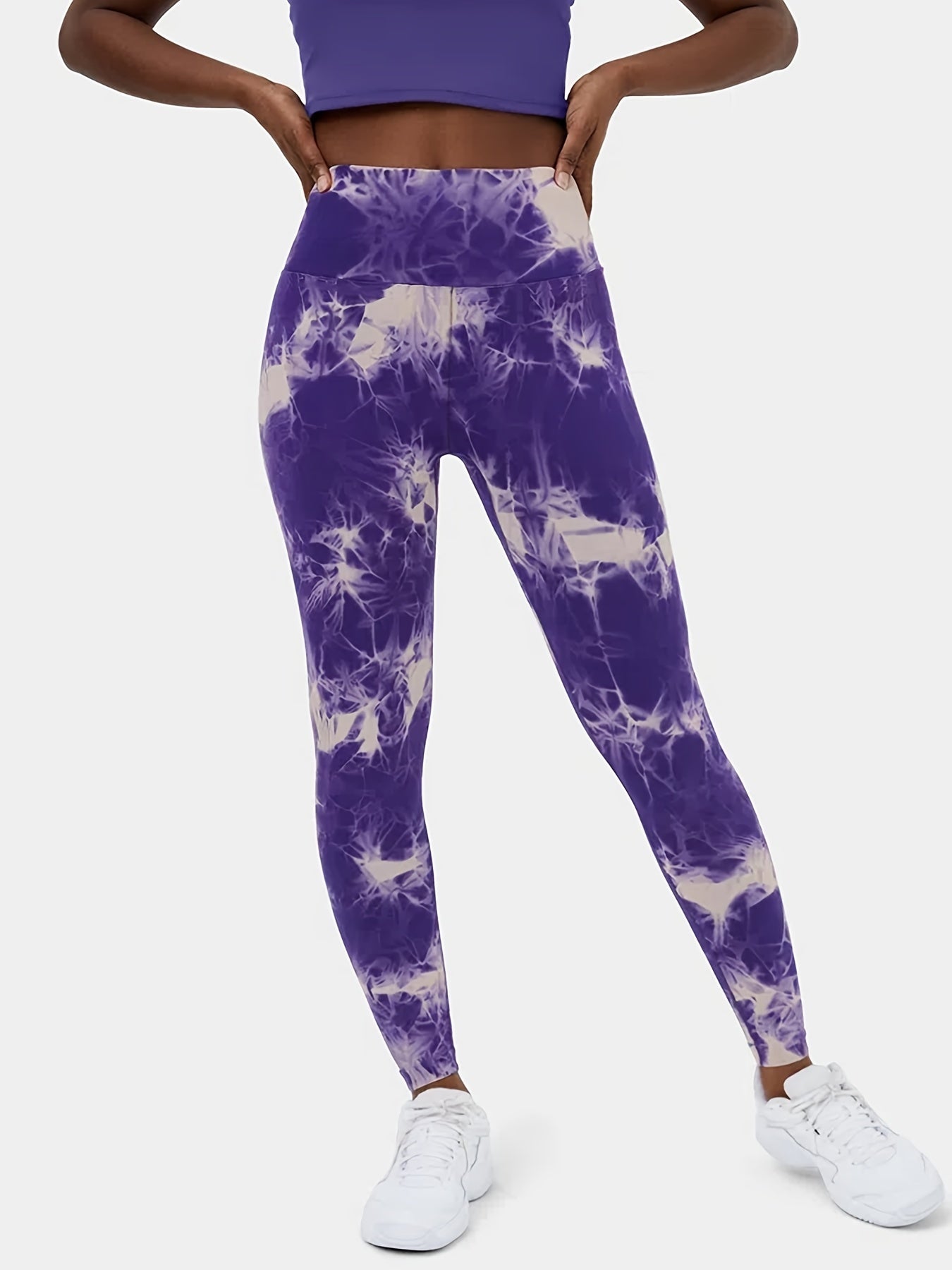 Tie Dye High Waisted Plus Size Yoga Leggings