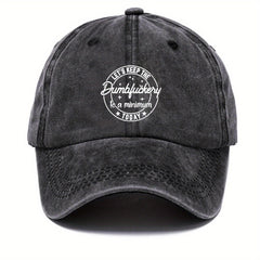 Vintage Distressed Baseball Cap with Fun Print