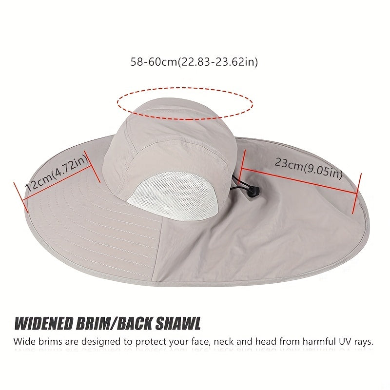 Men's Wide Brim Sun Protection Fishing Hat