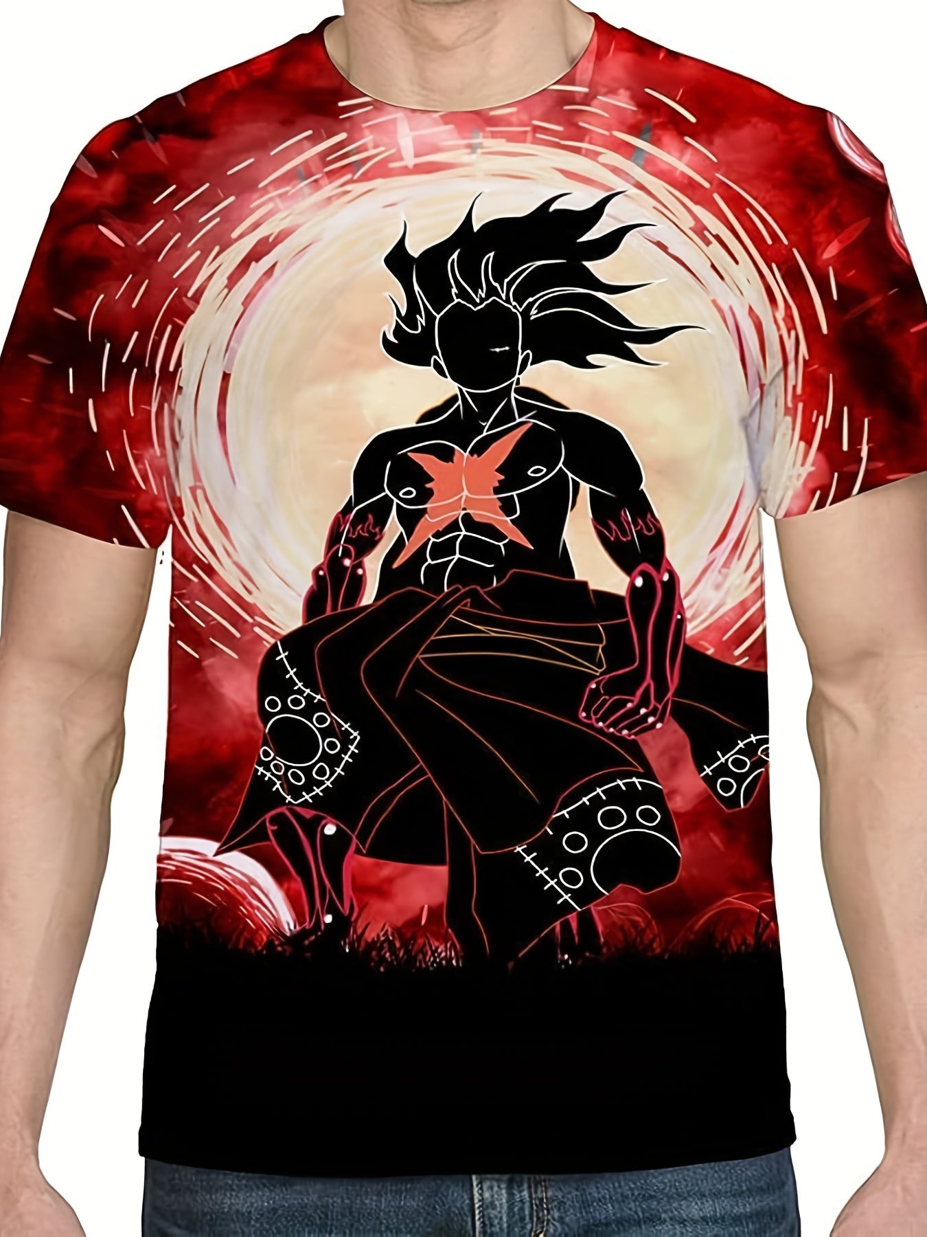 Anime 3D Print Men's Short Sleeve T-Shirt Summer Tees