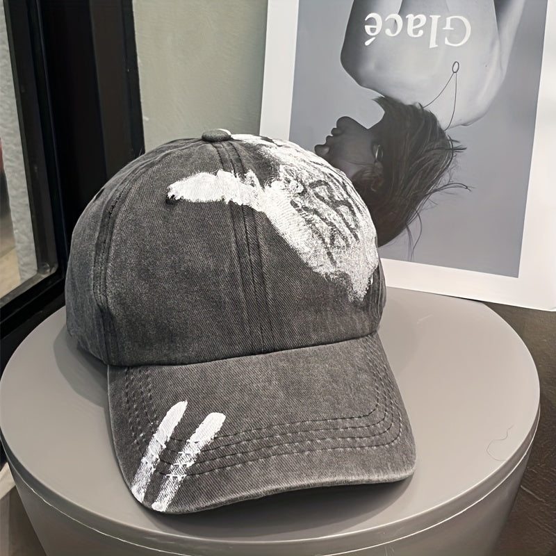 Men's Graffiti Style Gray Baseball Cap