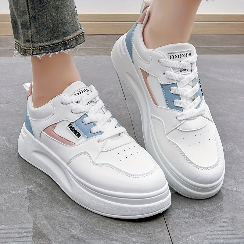 Women's Chunky Sneakers Anti Slip Sports Shoes Low Top Outdoor Skate Shoes