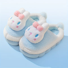 Cartoon Furry Girls House Shoes Non Slip Soft Bottom Indoor Walking Shoes