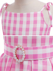 Girl's Plaid A-Line Dress for Cosplay & Dress-Up