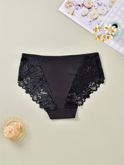 3-Pack Women's Plus Floral Lace High Waist Briefs Set