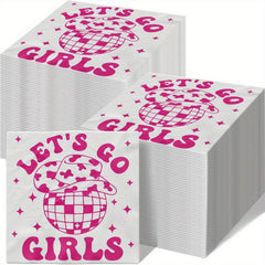 20pcs Cowgirl Party Pink Napkins Western Cowgirl Theme Birthday Supplies