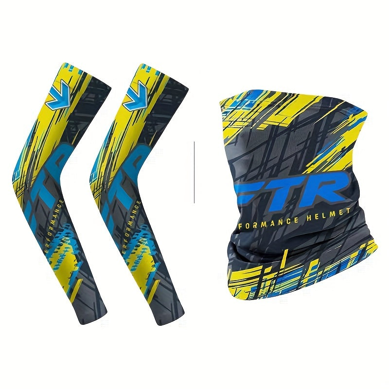 Men's UV Protection Sleeves & Face Towel for Outdoor Sports