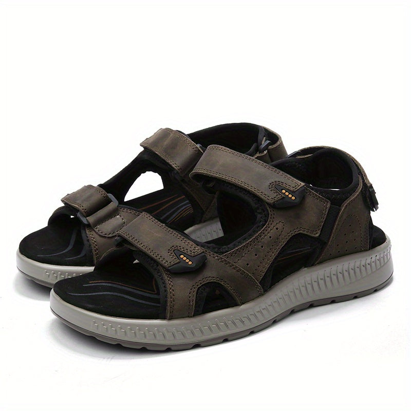 Men's Open Toe Sandals Hook And Loop Non Slip Beach Shoes