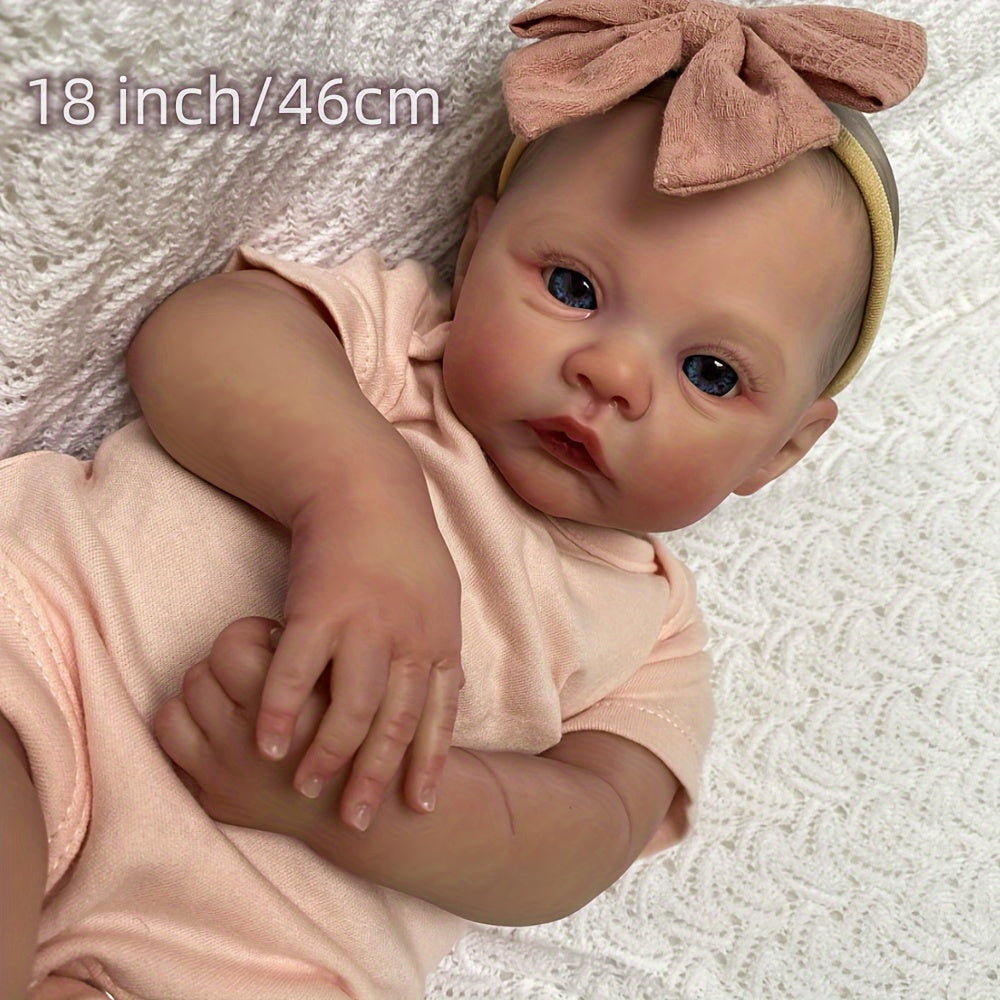 1pc Icradle 45 Youngsters Doll Soft Cloth Body 3D Skin with Visible Veins