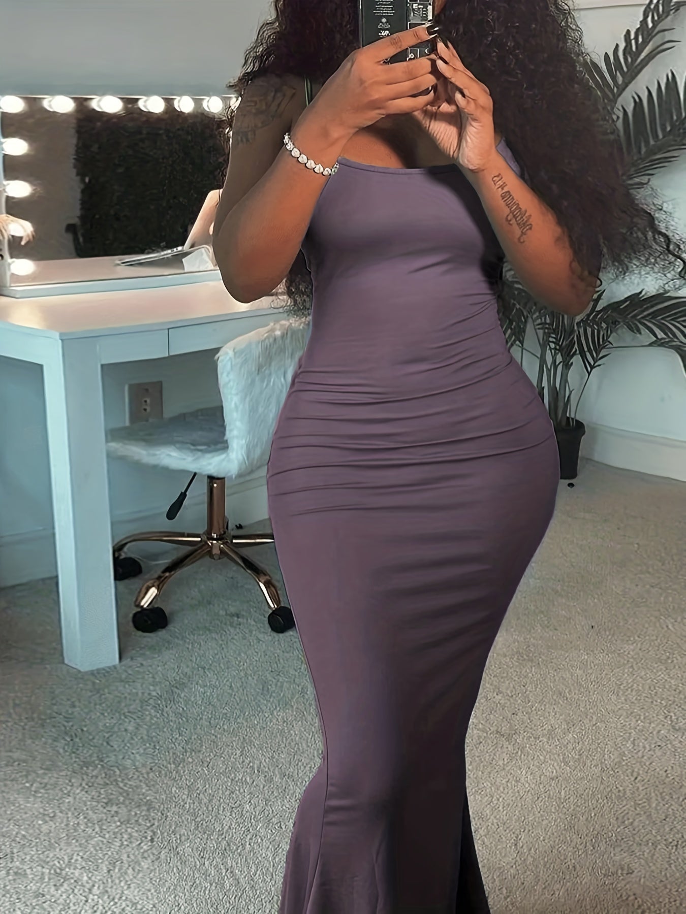Women's Backless Bodycon Maxi Dress