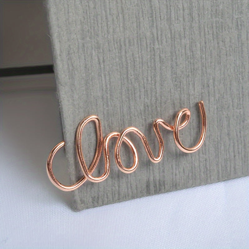 Rose Paper Clips Metal Bookmark Envelope Shape Planner Clip Office Supplies