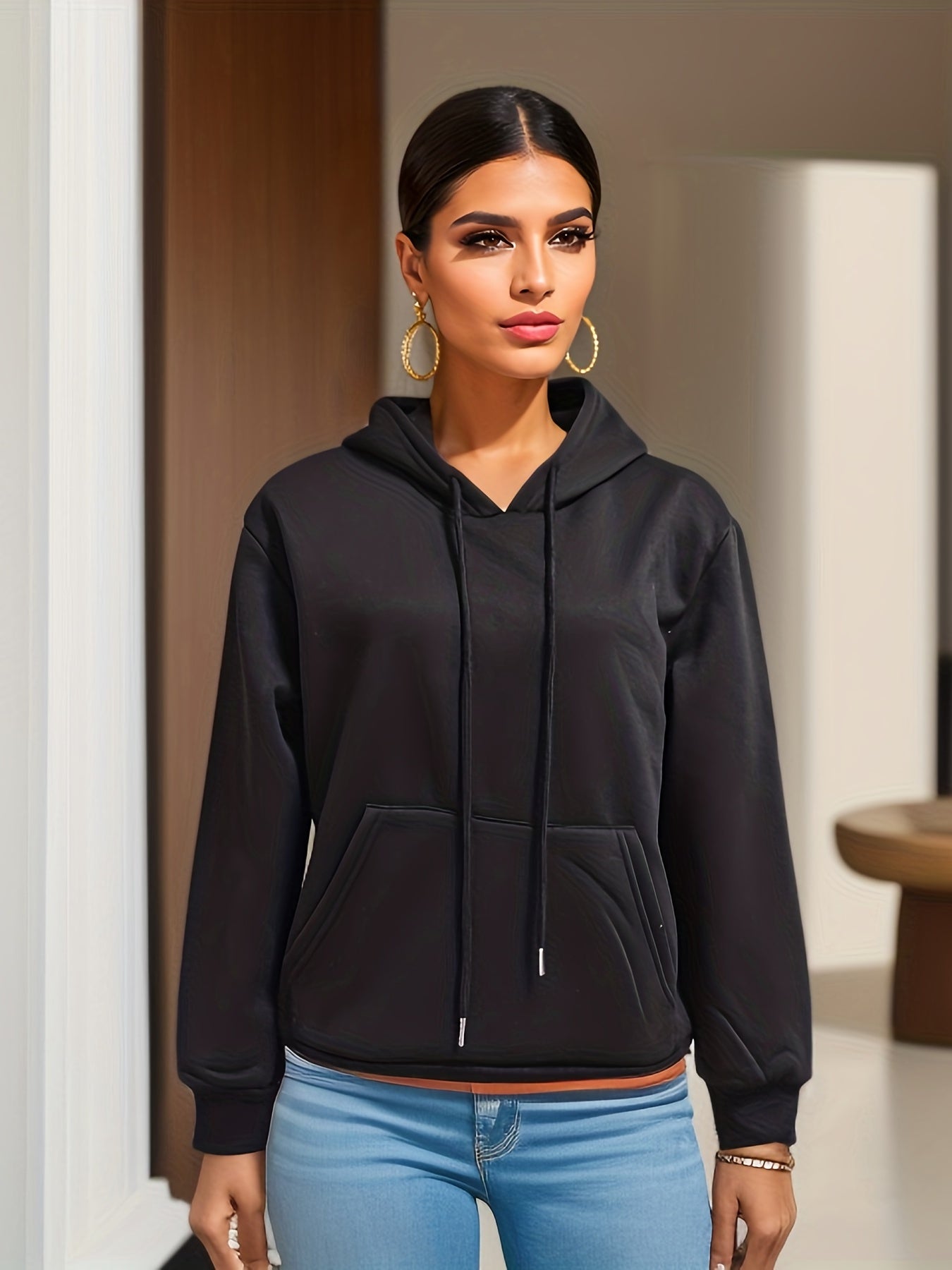 Love Never Falls Hoodie, Drawstring Sweatshirt