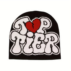 Y2K Beanie Hip Hop Letter Jacquard Knit Hat