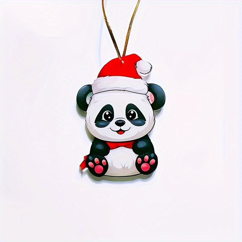 Panda Acrylic Phone Pendant Christmas Tree Decoration