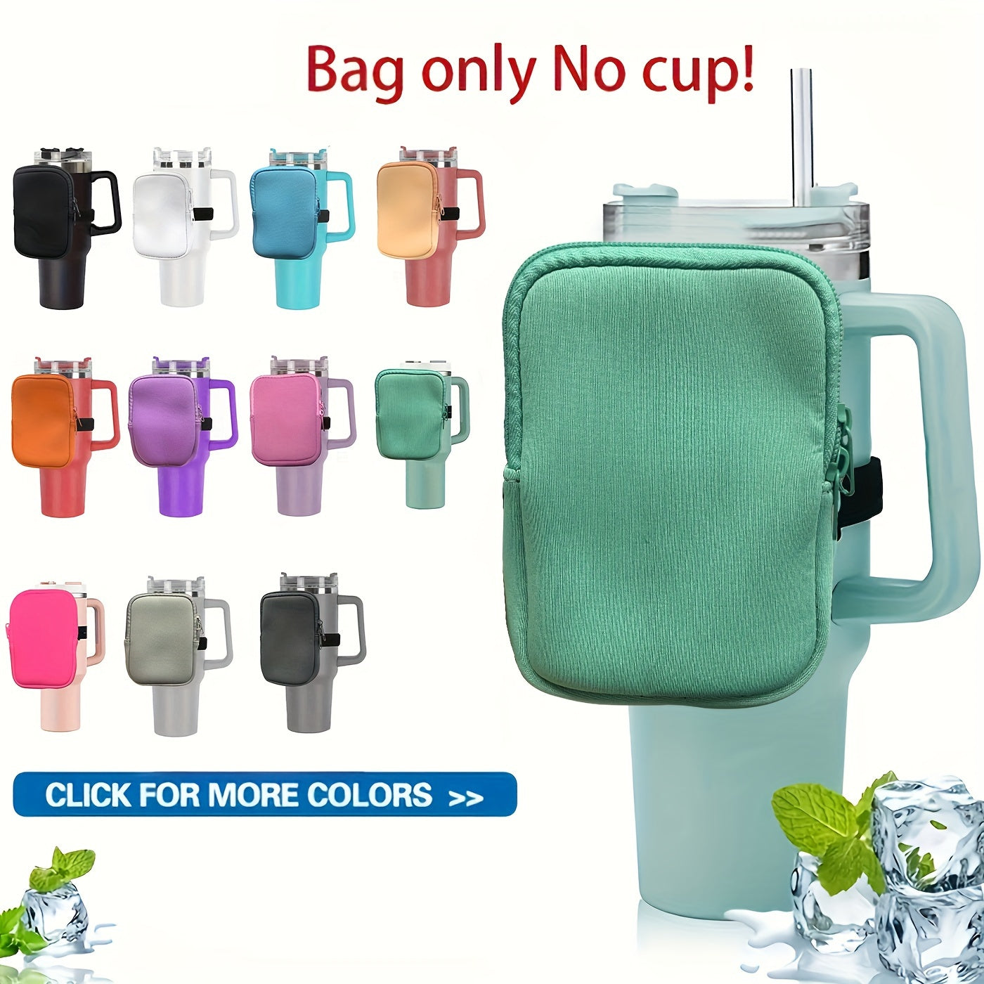 Portable Water Cup Storage Bag Coin & ID Card Holder