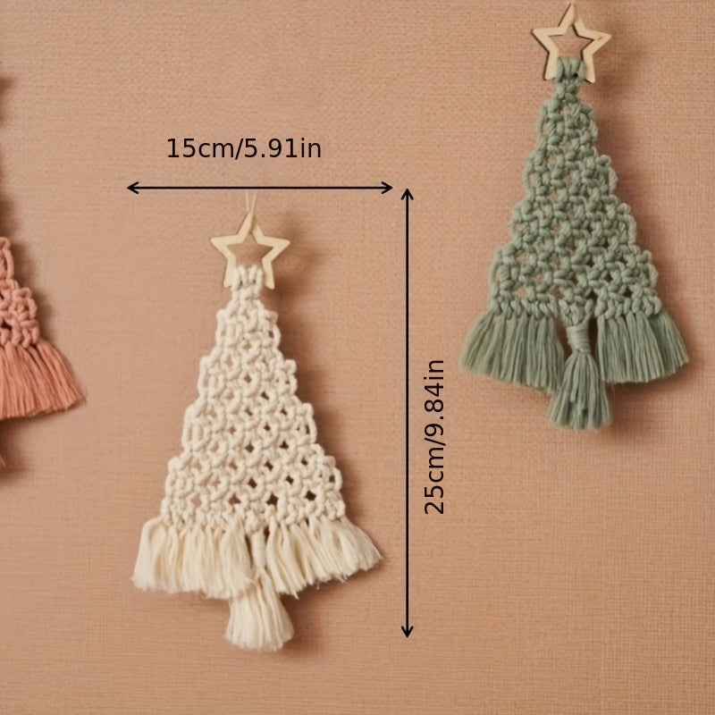 3pcs Christmas Tree Decoration Set DIY Woven Tree Set Holiday Gift