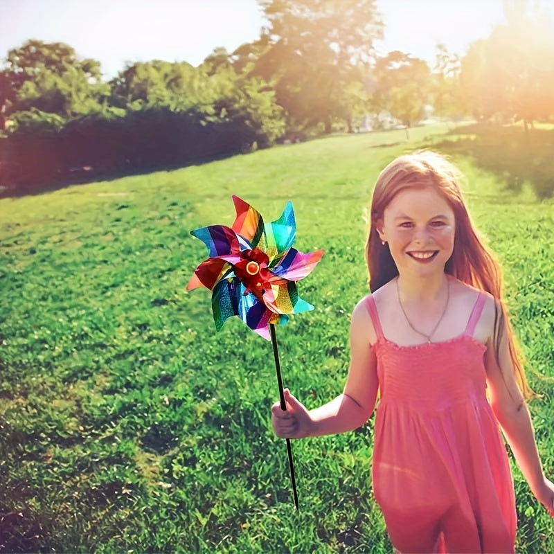 Reflective Laser Windmill Bird Repellent Devices Rainbow Pinwheels