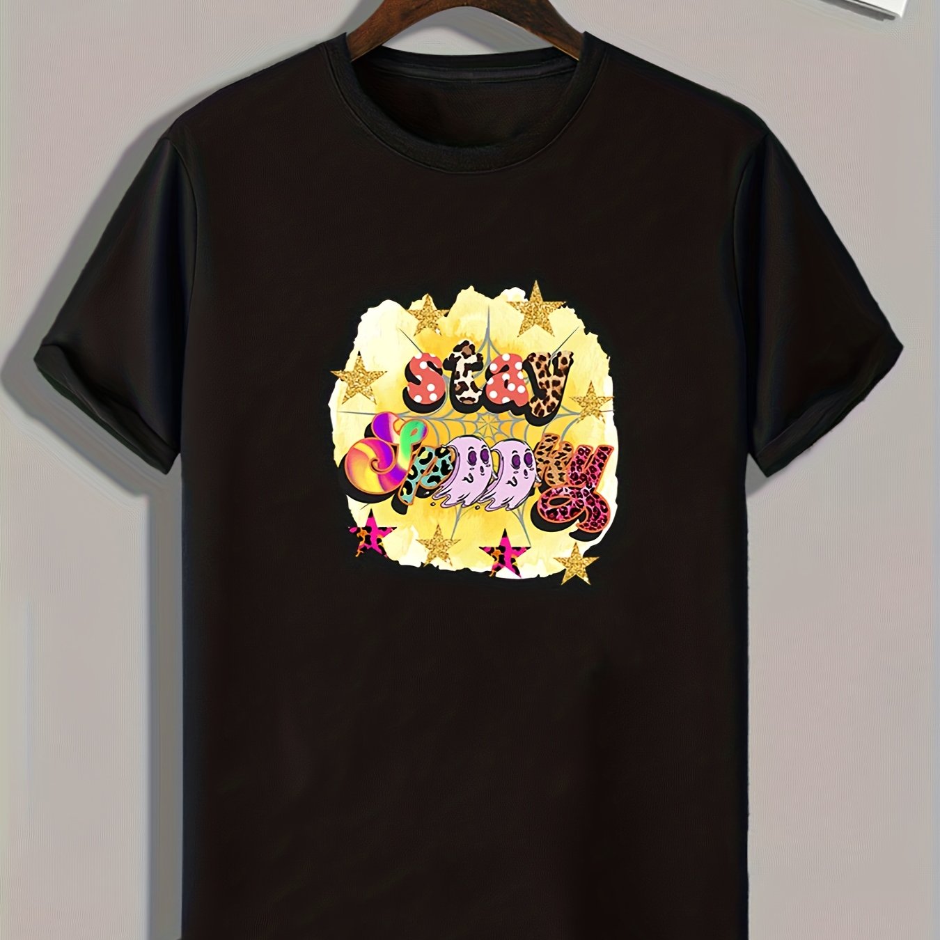 Stay Spooky Halloween Print Men's Graphic T-shirt