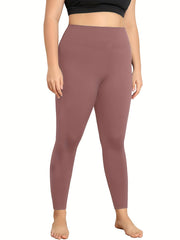 Solid High Waist Tummy Control Yoga Leggings